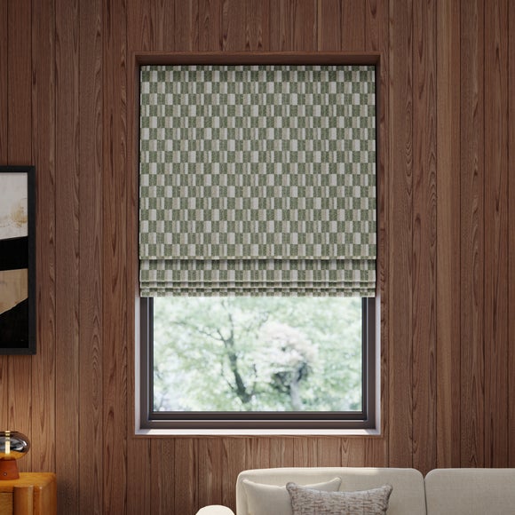 Elements Baines Made to Measure Roman Blind Dark Moss