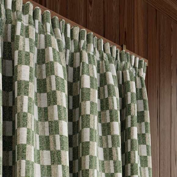 Elements Baines Made to Measure Curtain Dark Moss