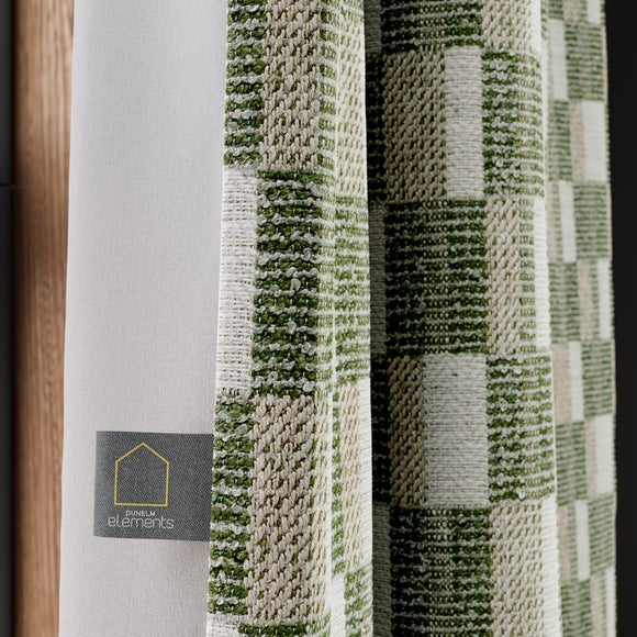Elements Baines Made to Measure Curtain Dark Moss