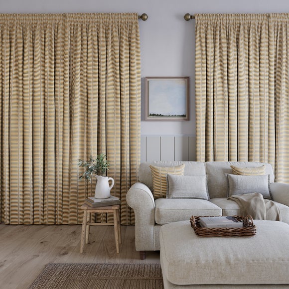Emily Bond Fergus Made to Measure Curtains Ochre