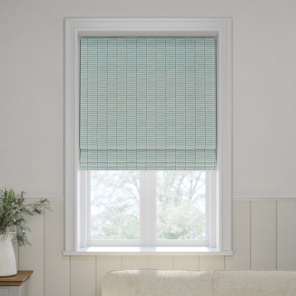 Emily Bond Fergus Made to Measure Roman Blind Sky Azure