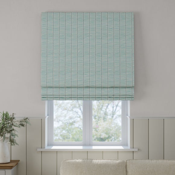 Emily Bond Fergus Made to Measure Roman Blind Sky Azure
