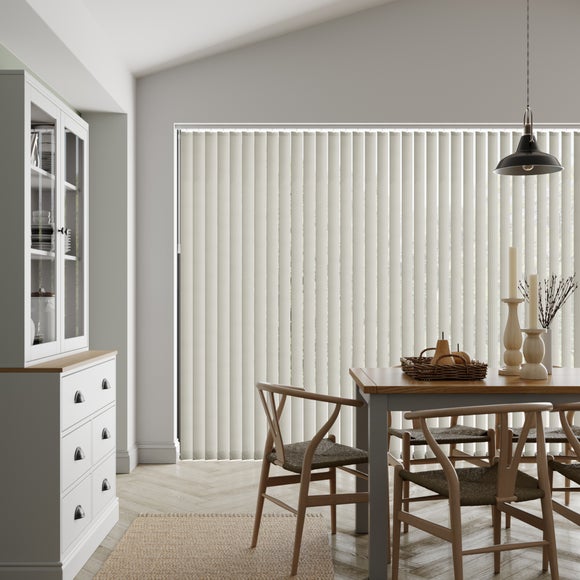 Lines Textured Made to Measure Vertical Blind Cream