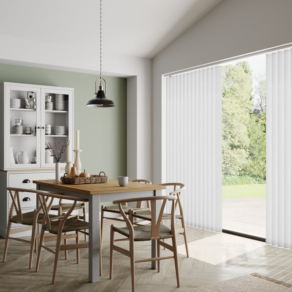 Lines Textured Made to Measure Vertical Blind Lines White