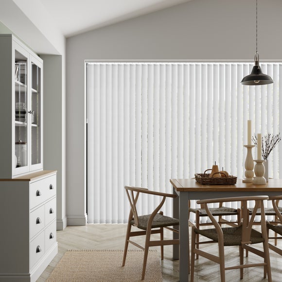 Lines Textured Made to Measure Vertical Blind Lines White