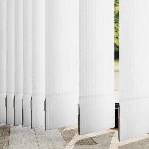 Lines Textured Made to Measure Vertical Blind Lines White
