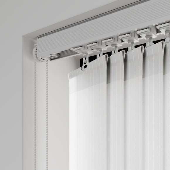 Lines Textured Made to Measure Vertical Blind Lines White