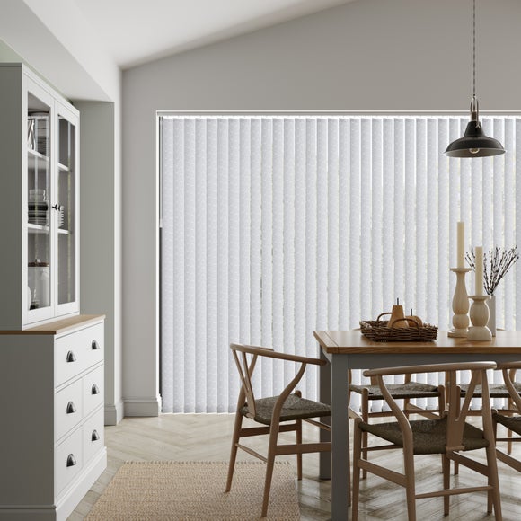 Willow Textured Made to Measure Vertical Blind Willow White