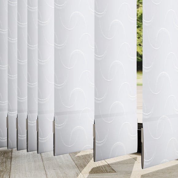 Willow Textured Made to Measure Vertical Blind Willow White
