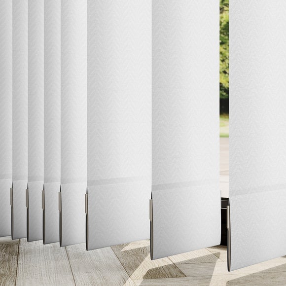 Vine Textured Made to Measure Vertical Blind Vine White