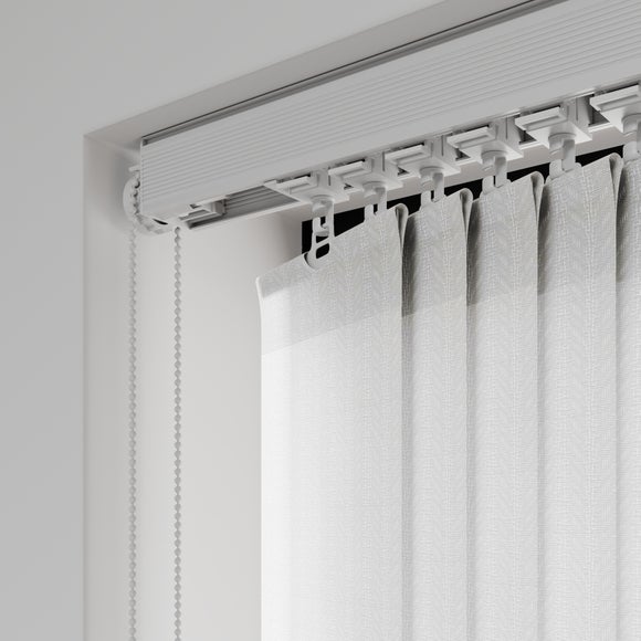 Vine Textured Made to Measure Vertical Blind Vine White