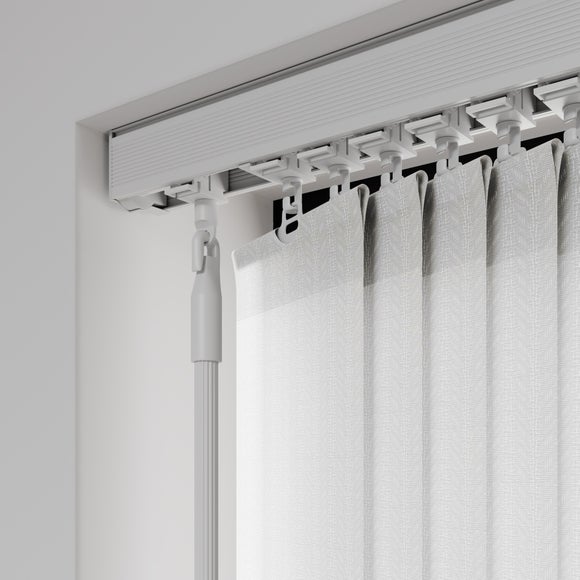 Vine Textured Made to Measure Vertical Blind Vine White