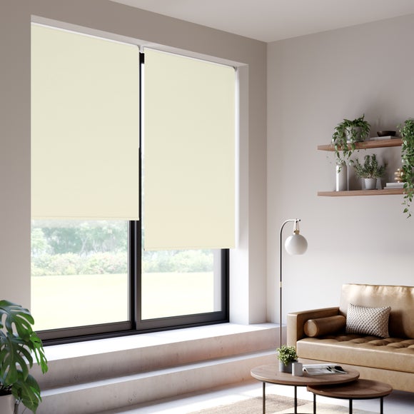 Flora Fire Retardant Blackout Made to Measure Roller Blind Flora Ivory