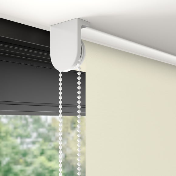 Flora Fire Retardant Blackout Made to Measure Roller Blind Flora Ivory