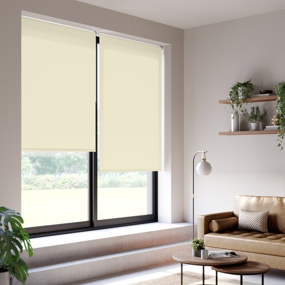 Flora Fire Retardant Daylight Made to Measure Roller Blind Flora Ivory