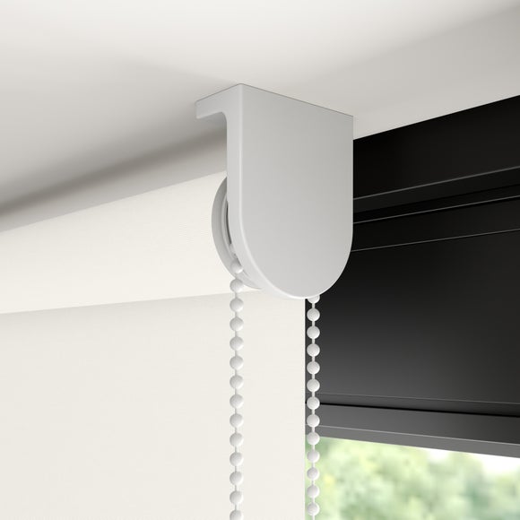 Flora Fire Retardant Blackout Made to Measure Roller Blind Flora White