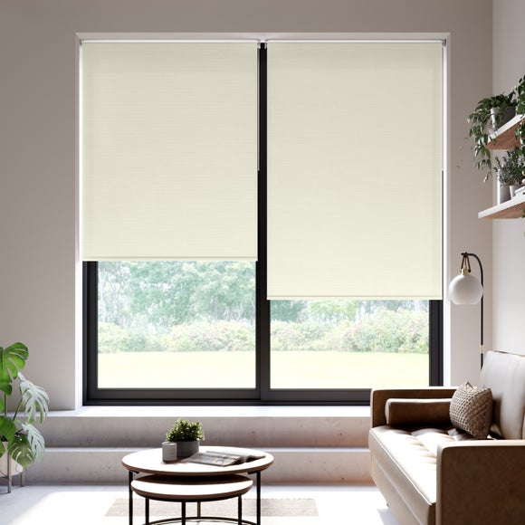Linen Look Sheer Fire Retardant Made to Measure Roller Blind