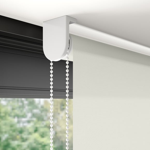 Flora Fire Retardant Daylight Made to Measure Roller Blind Flora Dove Grey