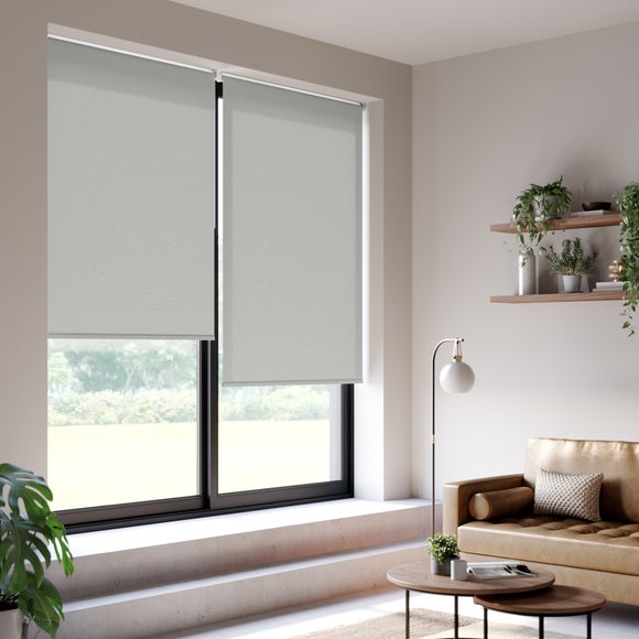 Flora Fire Retardant Daylight Made to Measure Roller Blind Flora Grey