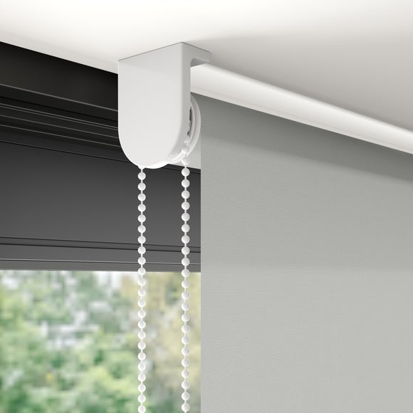Flora Fire Retardant Daylight Made to Measure Roller Blind Flora Grey