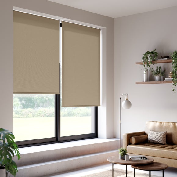 Flora Fire Retardant Daylight Made to Measure Roller Blind Flora Brown