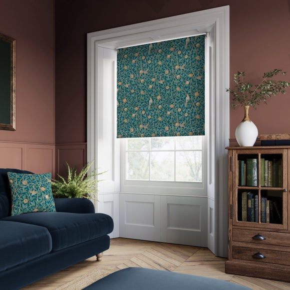 William Morris Bird and Pomegranate Daylight Made to Measure Roller Blind Bird and Pomegranate Teal