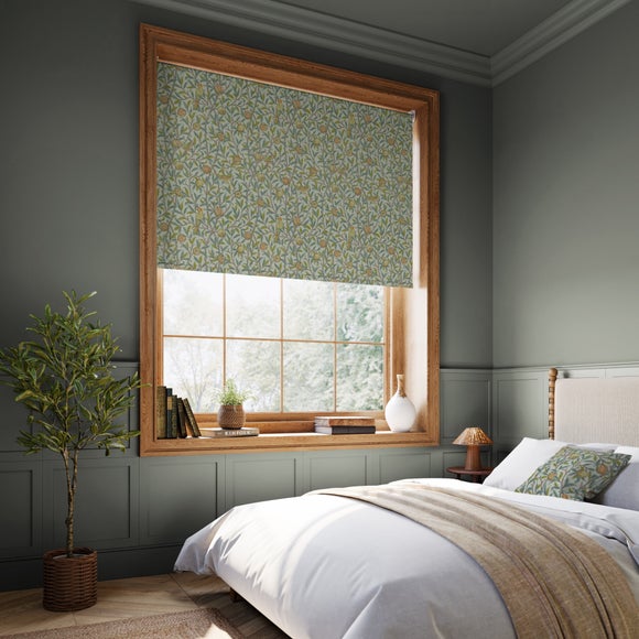 William Morris at Home Bird and Pomegranate Blackout Made to Measure Roller Blind Bird and Pomegranate Aqua