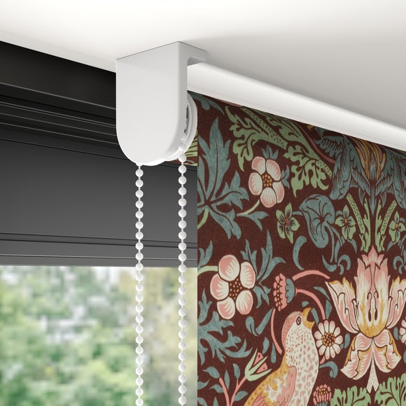 William Morris at Home Strawberry Thief Daylight Made to Measure Roller Blind Strawberry Thief Merlot