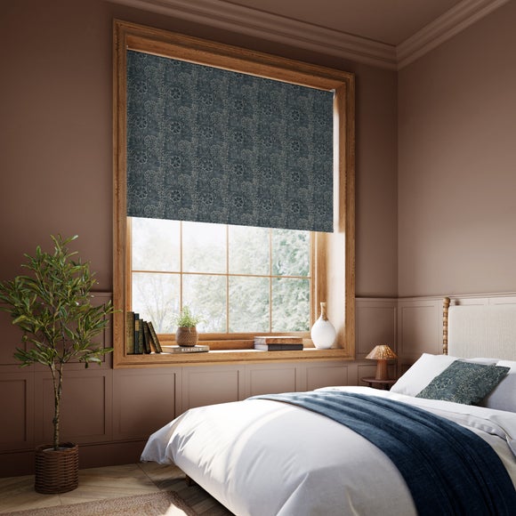 William Morris at Home Marigold Blackout Made to Measure Roller Blind Marigold Navy