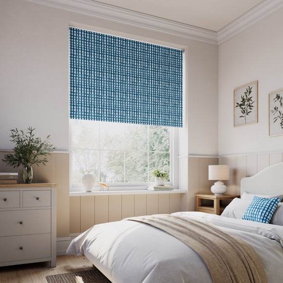 Emily Bond Arthur Blackout Made to Measure Roller Blind Indigo
