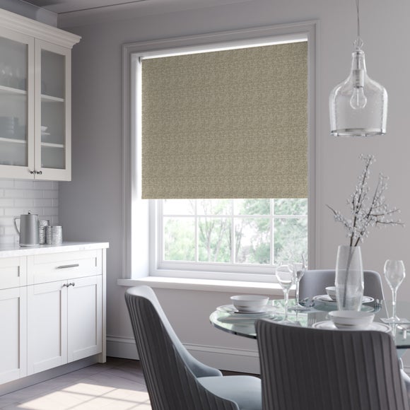 Matrix Flame Retardant Blackout Made to Measure Roller Blind Matrix Hessian Natural