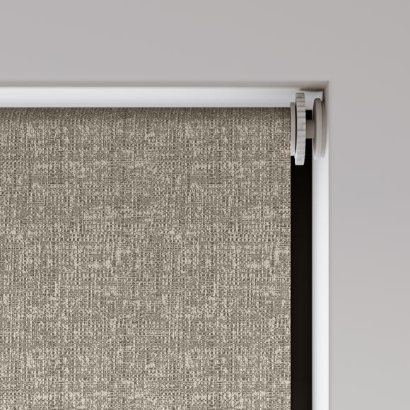 Matrix Flame Retardant Blackout Made to Measure Roller Blind Matrix Hessian Natural
