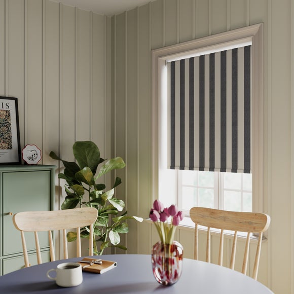 Beatrice Fire Retardant Daylight Made to Measure Roller Blind Beatrice Black