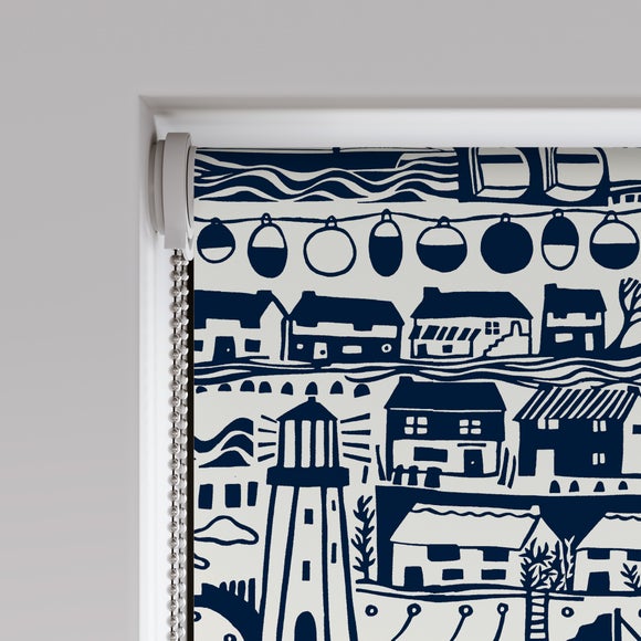 Elements Booth Navy Fire Retardant Blackout Made to Measure Roller Blind Elements Booth Navy