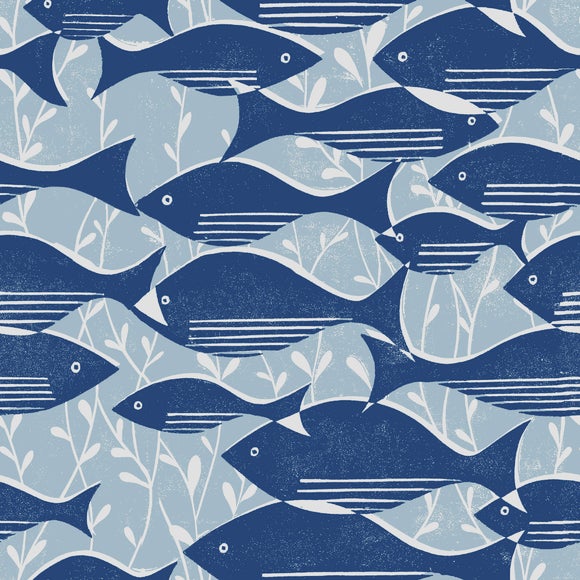 Elements Moisture Resistant Fraser Blackout Made to Measure Roller Blind Elements Fraser Fish