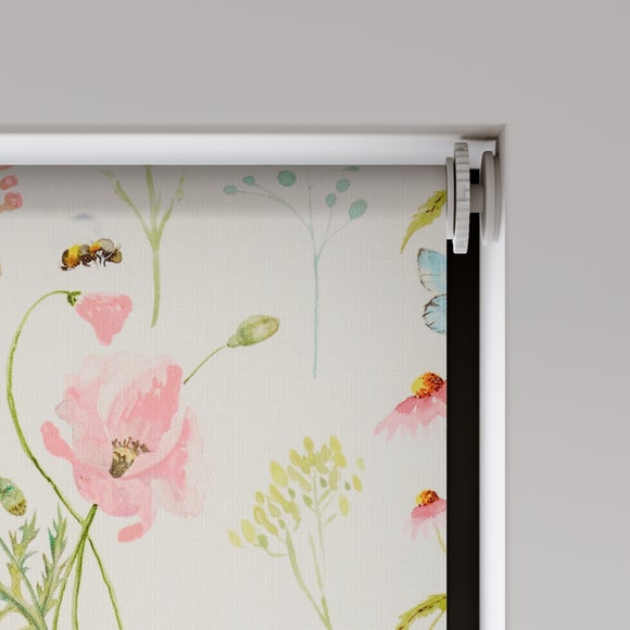 Poppy Daylight Made to Measure Roller Blind Poppies Pink