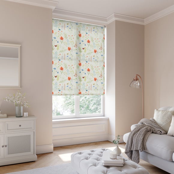 Poppy Daylight Made to Measure Roller Blind Poppies Red