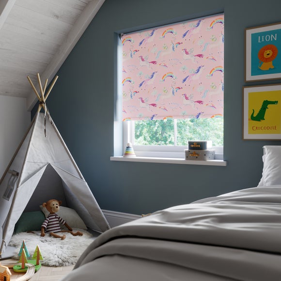 Unicorn Pink Blackout Made to Measure Roller Blind Pink