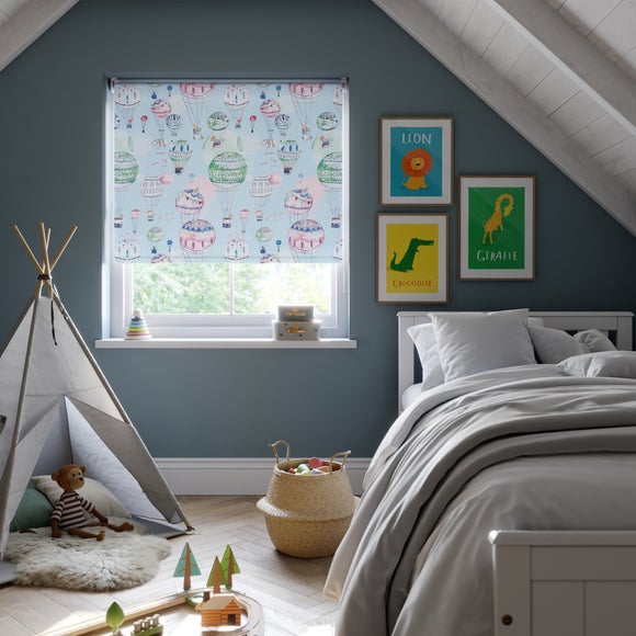 Up and Away Blackout Made to Measure Roller Blind Blue