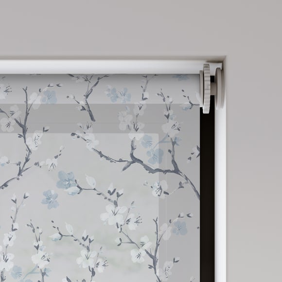 Cherry Blossom Made to Measure Roller Blind Cherry Blossom Misty Blue