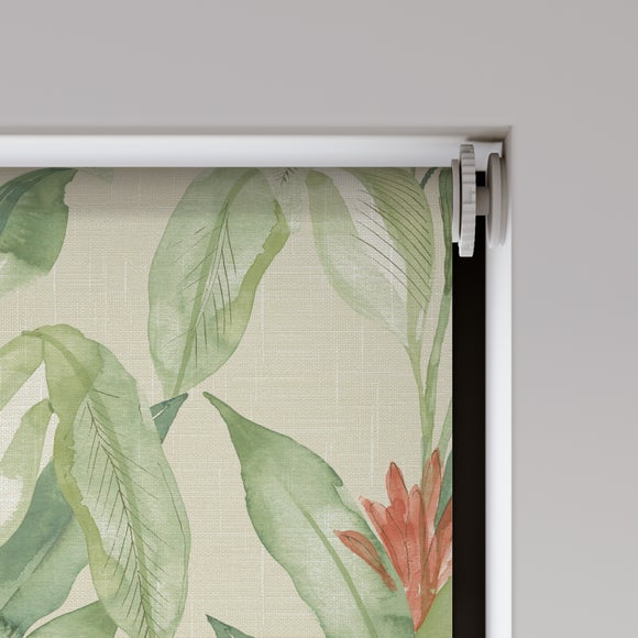 Paradise Palm Blackout Made to Measure Roller Blind Paradise Palm Green