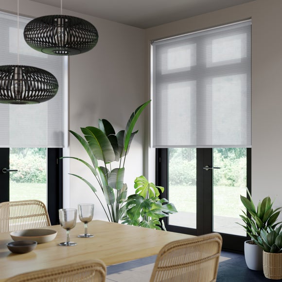 Barwell Horizontal Stripe Sheer Made to Measure Roller Blind Barwell Horizontal Stripe Sheer White