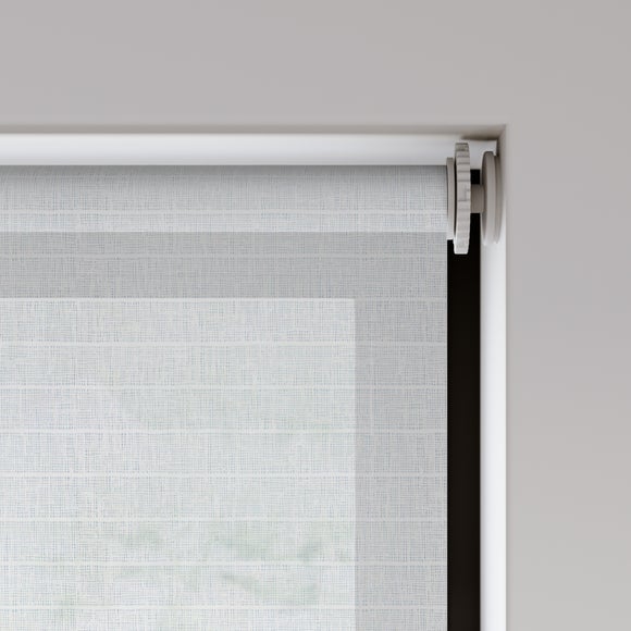 Barwell Horizontal Stripe Sheer Made to Measure Roller Blind Barwell Horizontal Stripe Sheer White