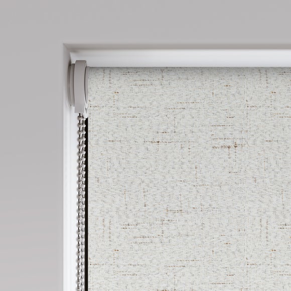 Linen Look Blackout Made to Measure Roller Blind Linen Look White