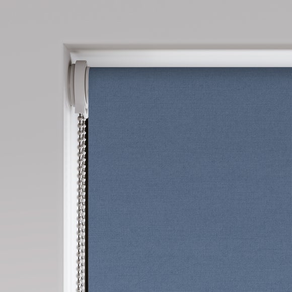 ColourLux Blackout Made to Measure Roller Blind ColourLux Denim Blue