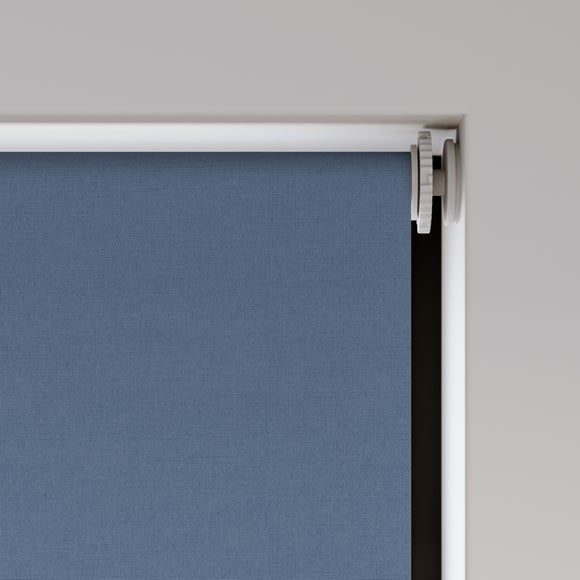 ColourLux Blackout Made to Measure Roller Blind ColourLux Denim Blue