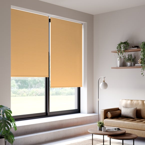 ColourLux Blackout Made to Measure Roller Blind ColourLux Ochre