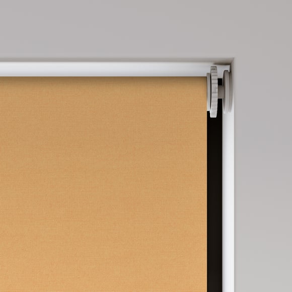 ColourLux Blackout Made to Measure Roller Blind ColourLux Ochre