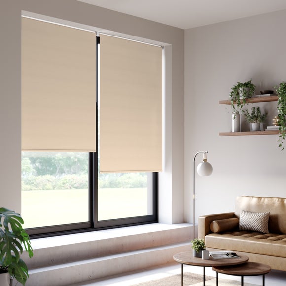ColourLux Blackout Made to Measure Roller Blind ColourLux Sand