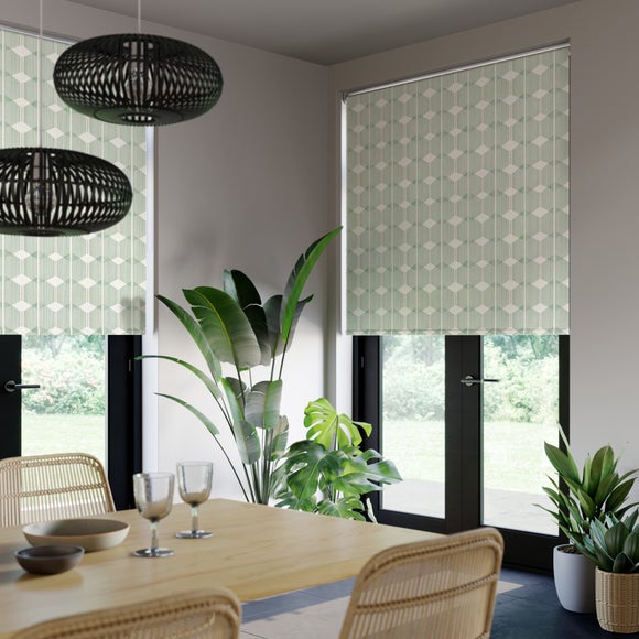 Zander Geometric Print Daylight Made to Measure Roller Blind Zander Geometric Print Sage